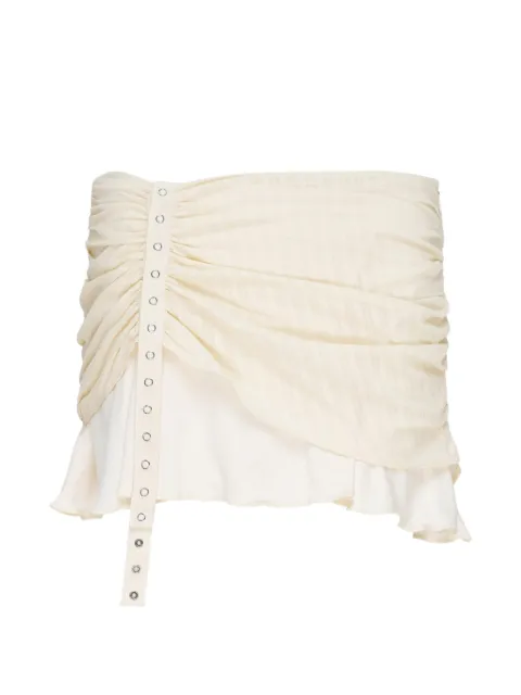 GLOWNY ruched-detail mini skirt