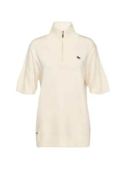 Rally Movement logo-embroidered quarter-zip sweater