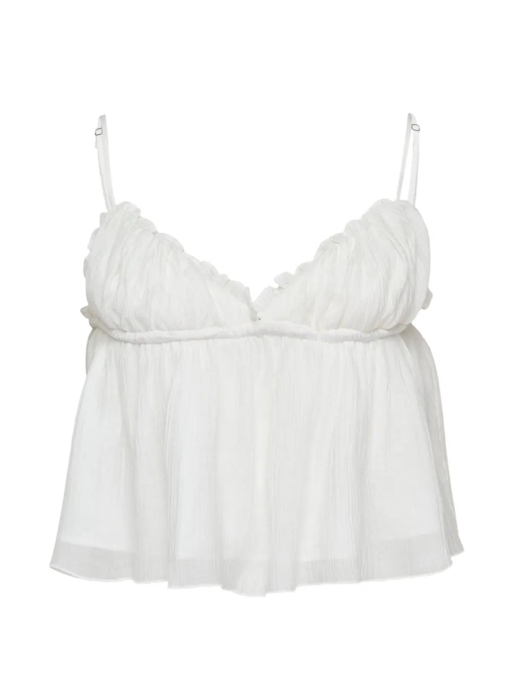GLOWNY crinkle-effect top - Bianco
