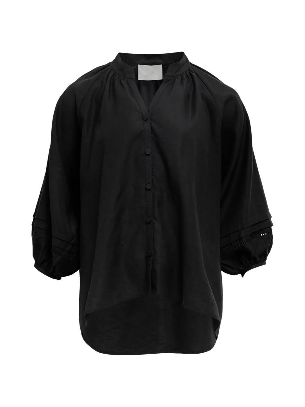 Cor La Lune Button-up Blouse In Black