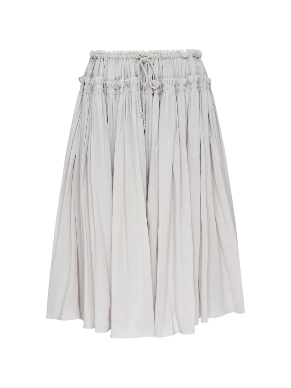 GLOWNY lace-trim gathered midi skirt - Grigio