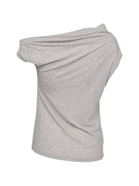 GLOWNY Tilt draped asymmetric T-shirt