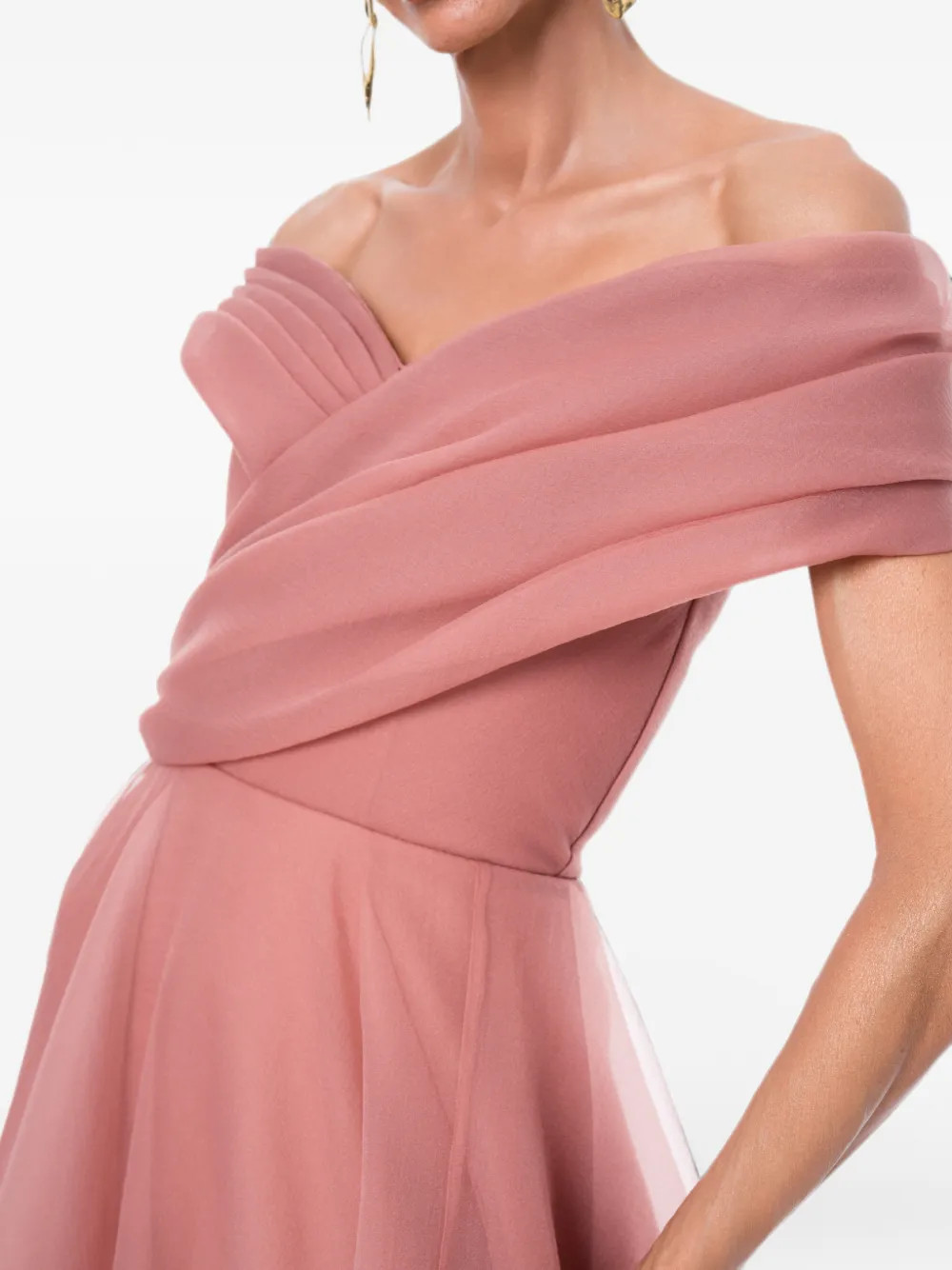 Ana Radu Maxi-jurk met ruches Roze