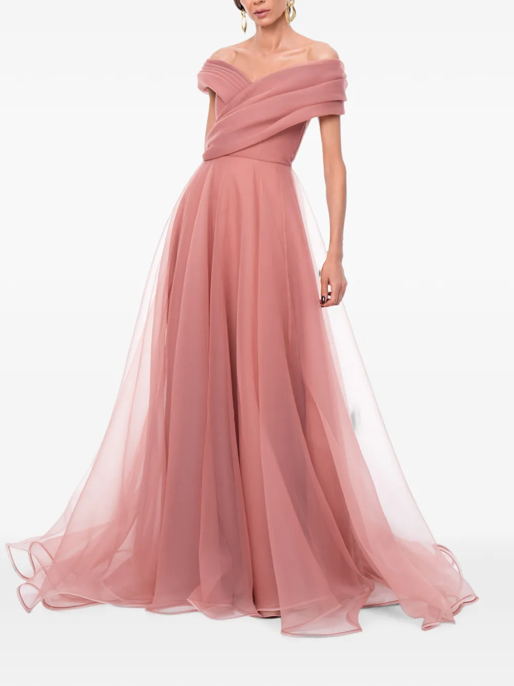 Ana Radu Maxi-jurk met ruches Roze
