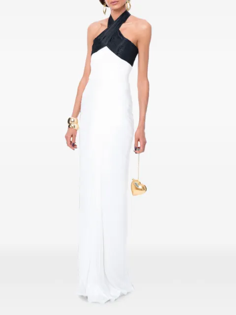 Ana Radu monochrome cross neck gown