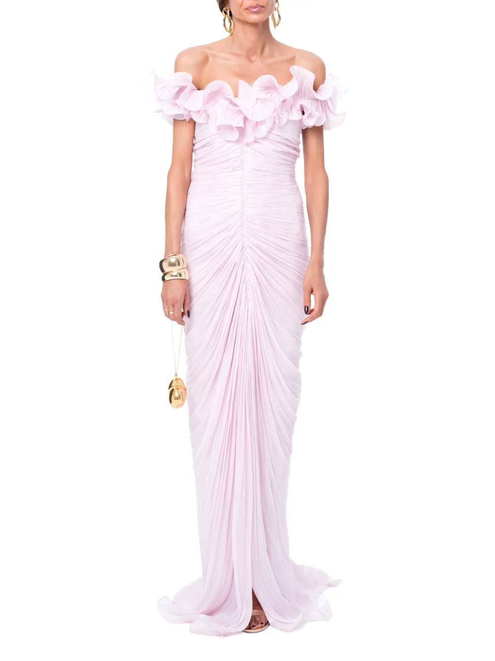 Ana Radu ruffled ruched dress