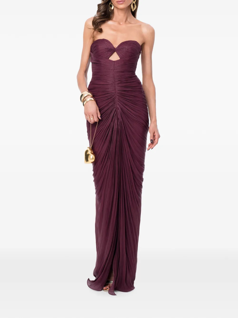 Ana Radu ruched cut-out maxi dress - Viola