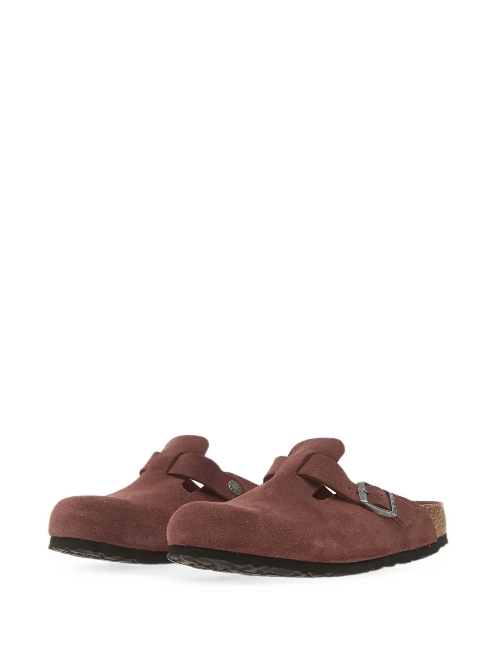 Birkenstock Boston muiltjes met gespsluiting Bruin