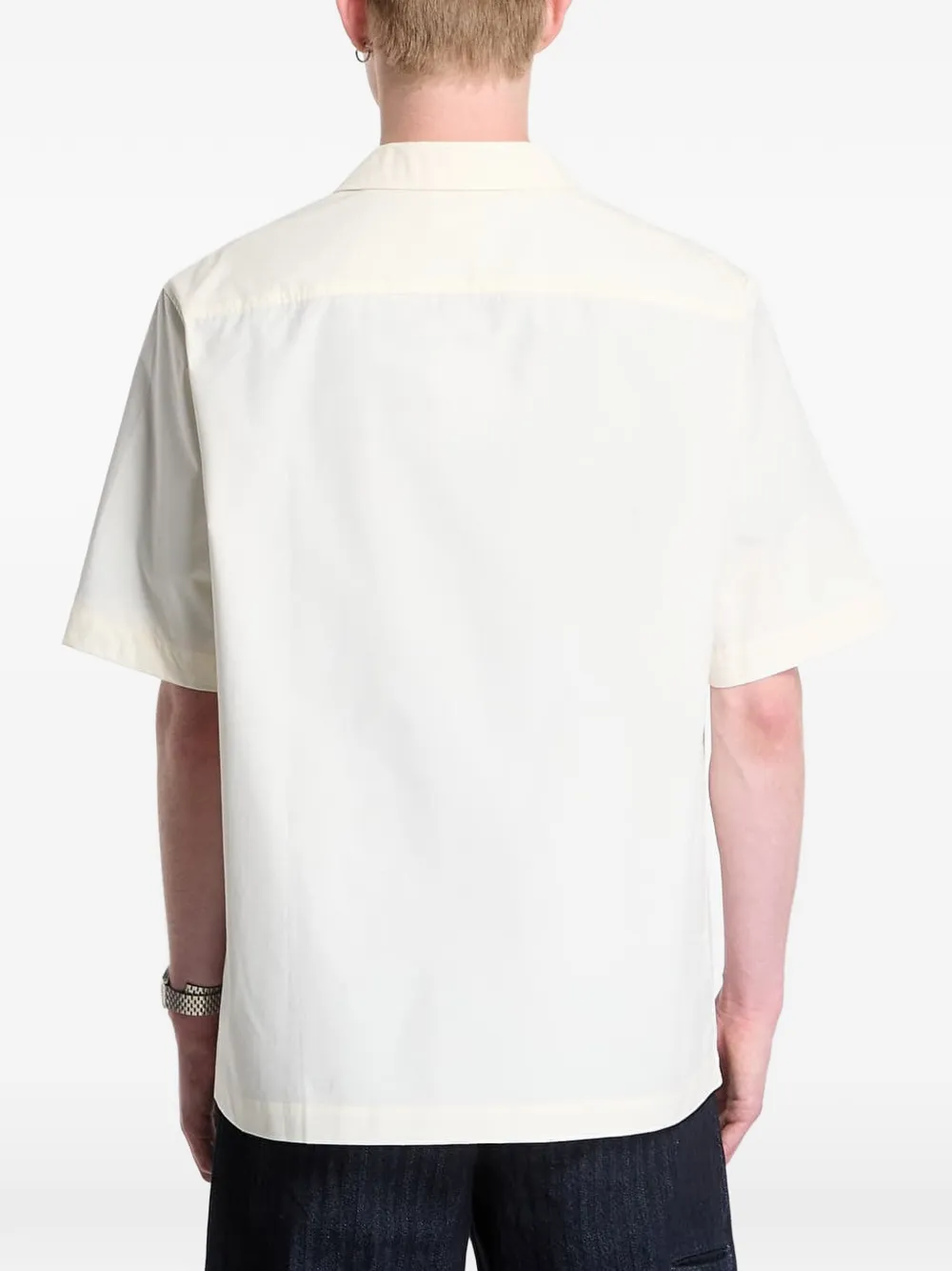 Fred Perry Overhemd met omgekeerde kraag en placement-print Beige