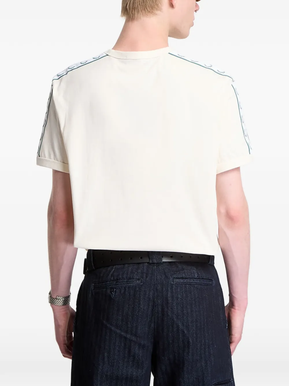 Fred Perry T-shirt met logoband Beige