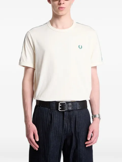 Fred Perry logo-tape ringer T-shirt