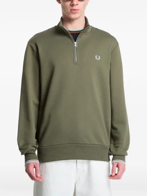 Fred Perry sudadera con medio cierre y logo bordado