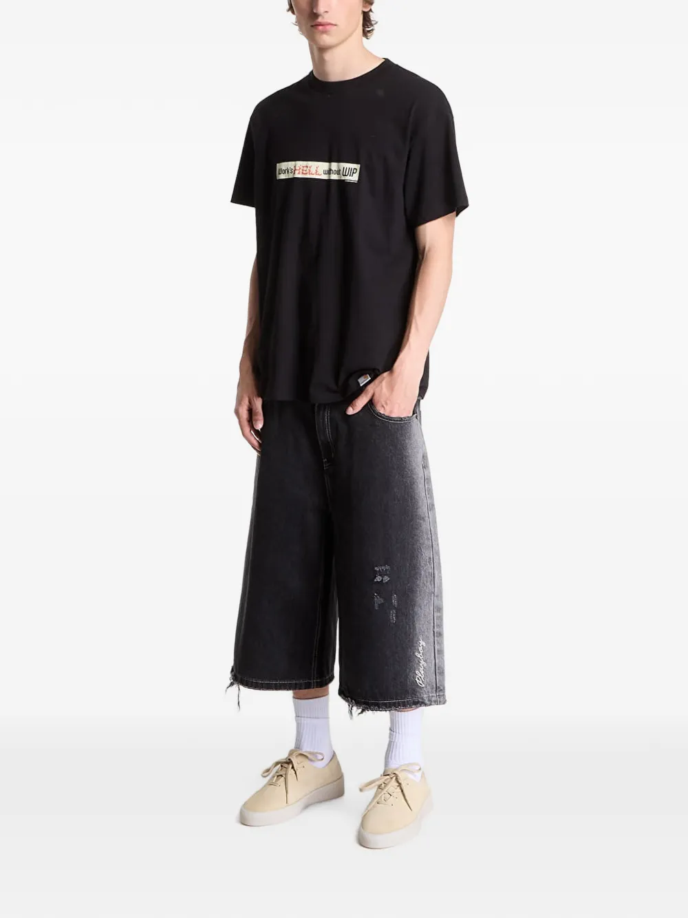Carhartt WIP Bumper Stickers T-shirt Zwart