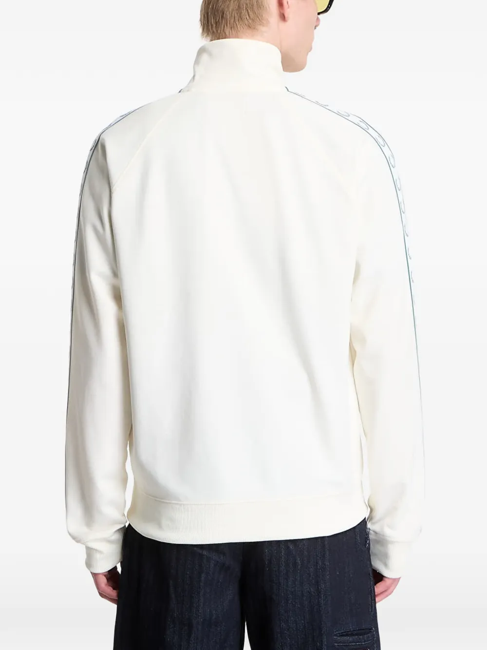 Fred Perry Trainingsjack met geborduurd logo en banddetail Wit