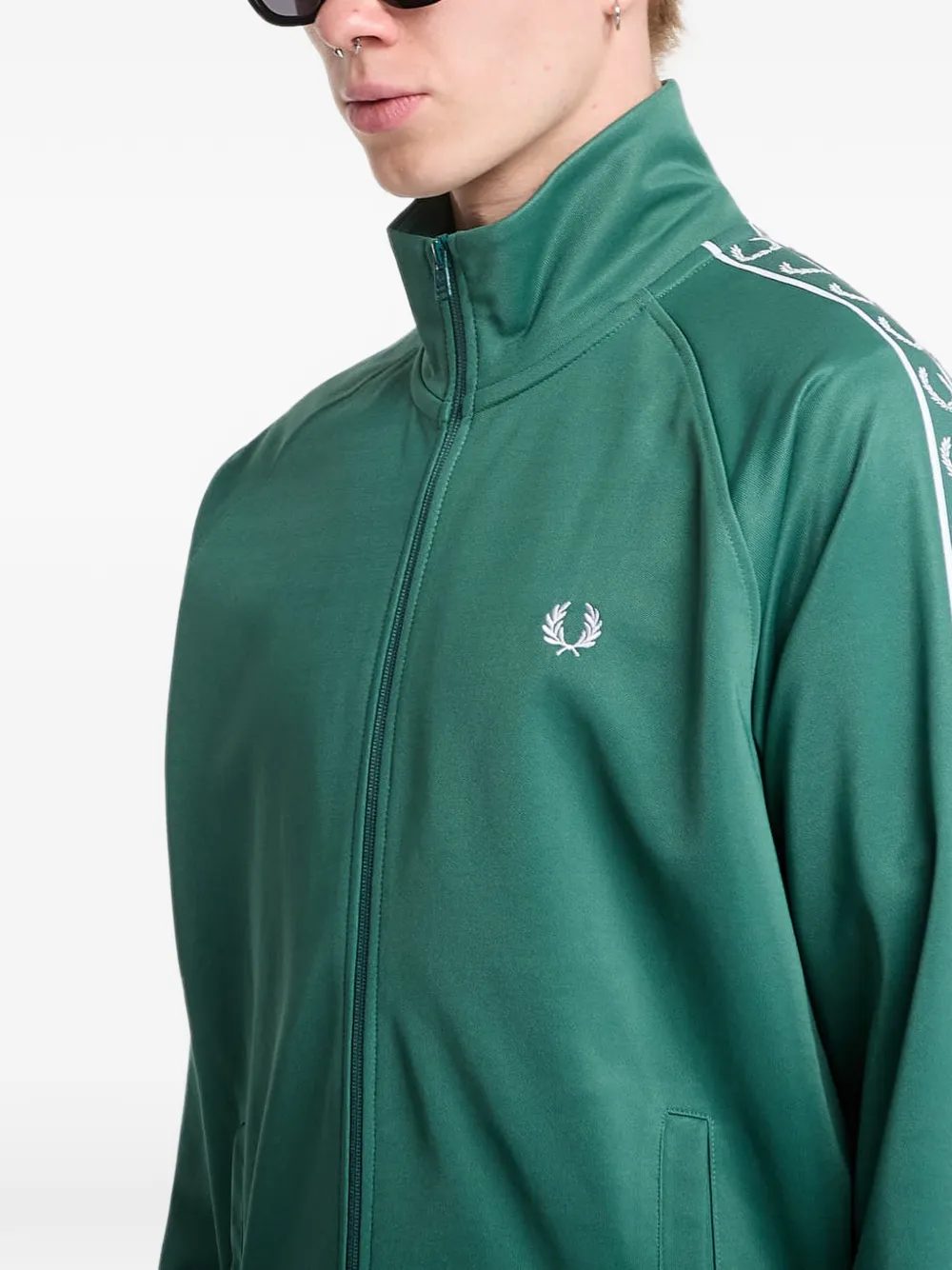 Fred Perry Sweater met logo Groen