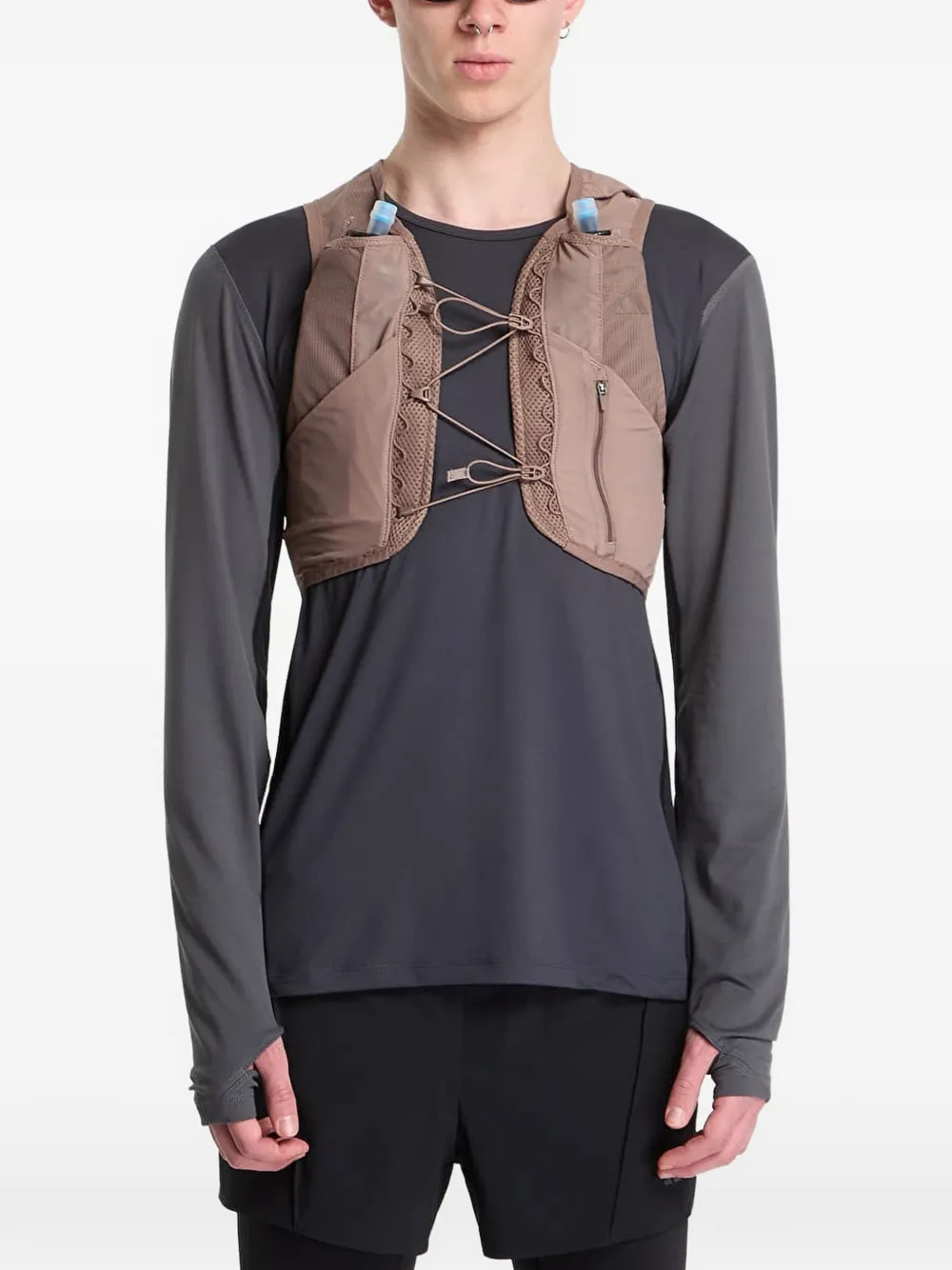 adidas Terrex Xperior mesh-panel vest Bruin