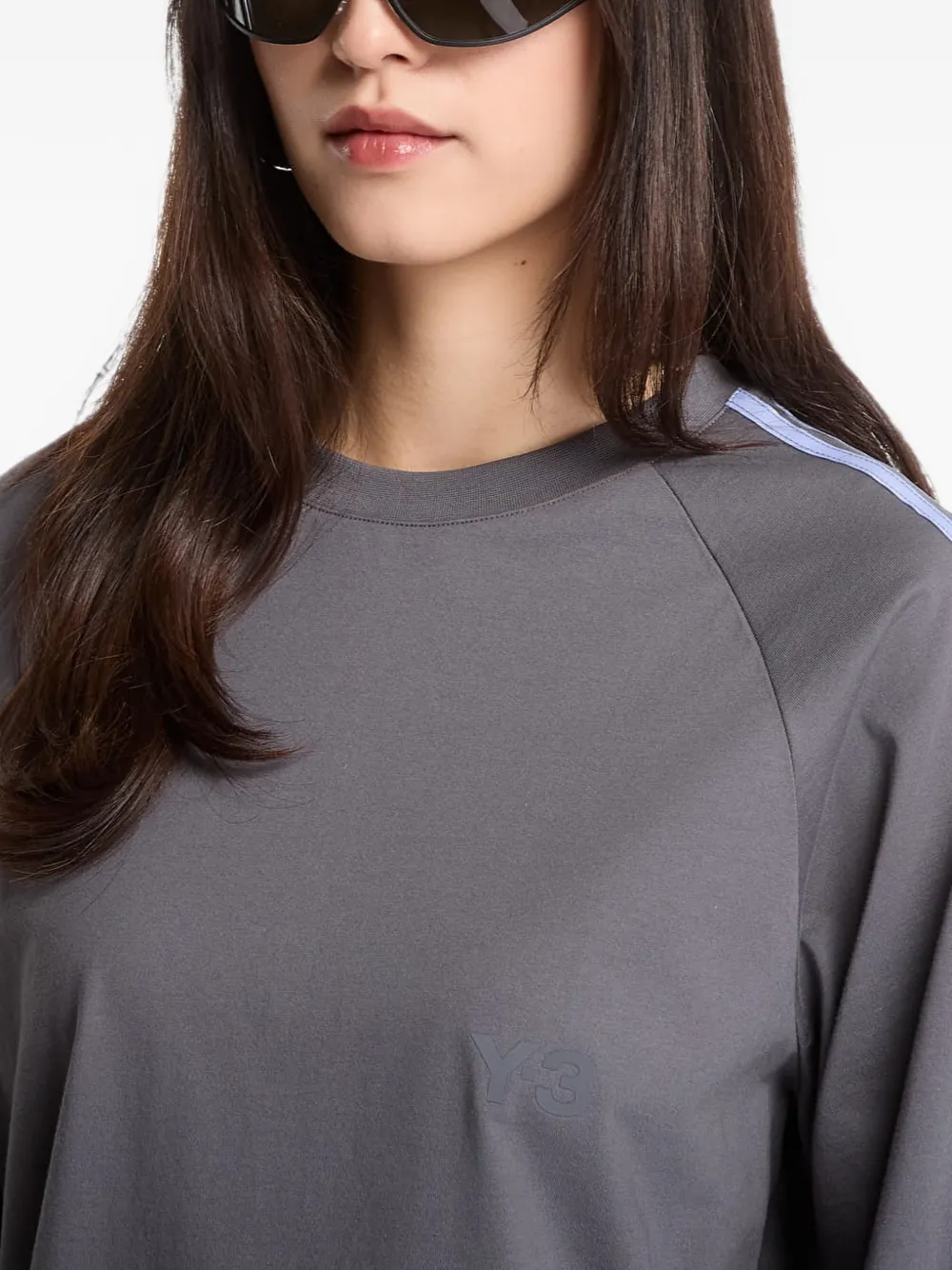 Y-3 T-shirt met raglan mouwen Grijs