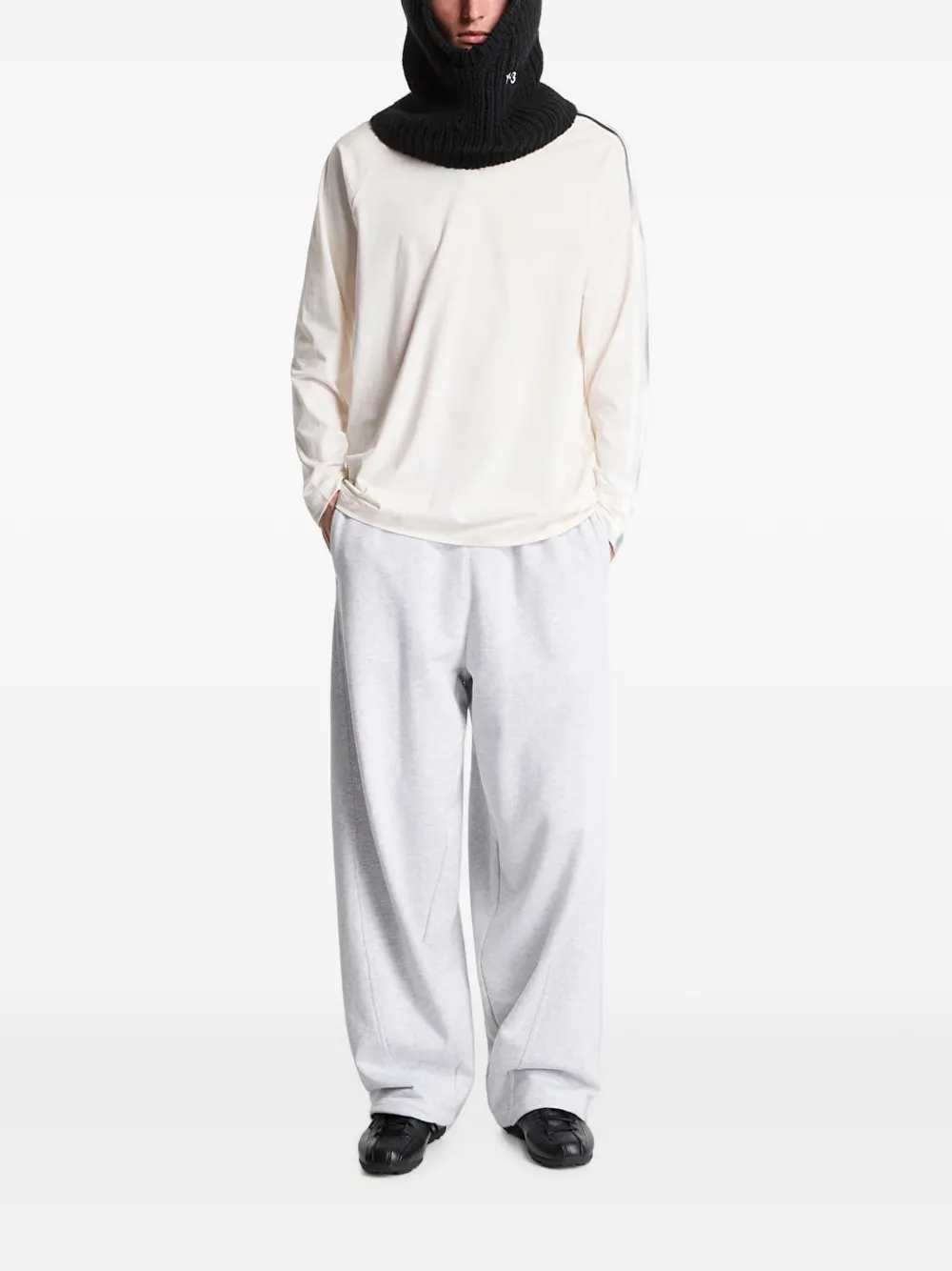 Y-3 T-shirt met logoprint Beige