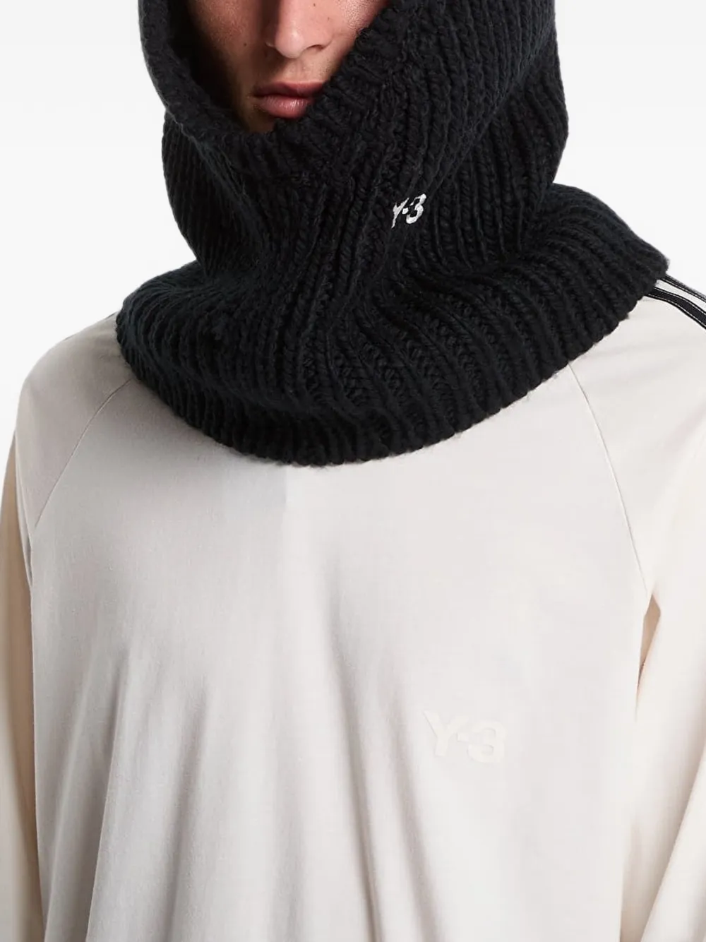 Y-3 T-shirt met logoprint Beige