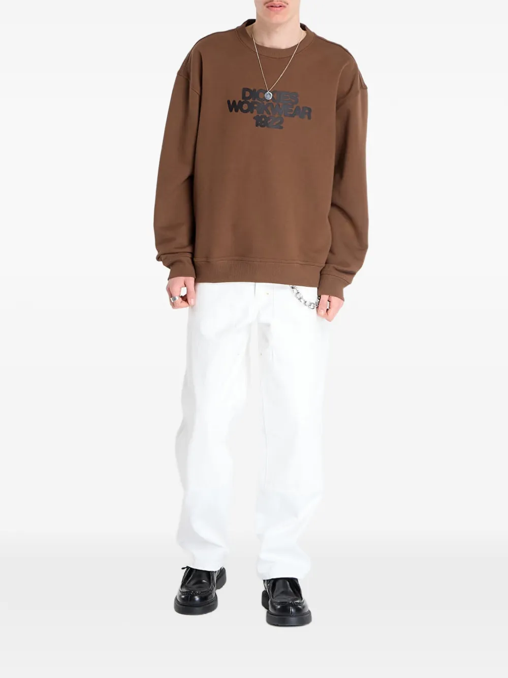 DICKIES Torrey sweater met logoprint Bruin