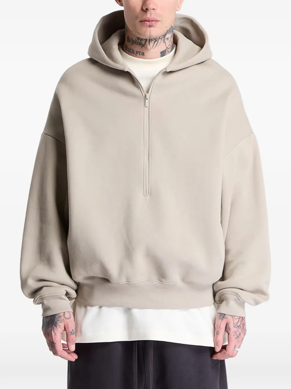 FEAR OF GOD ESSENTIALS Property half-zip hoodie - Toni neutri