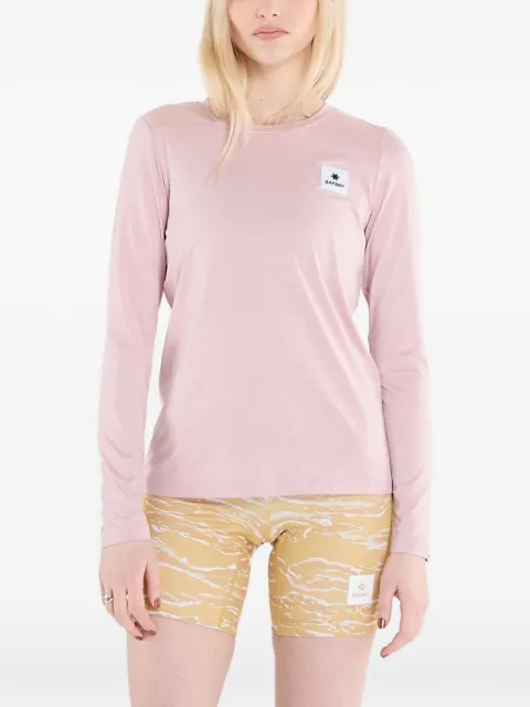 SAYSKY Clean Pace logo-patch long-sleeve T-shirt