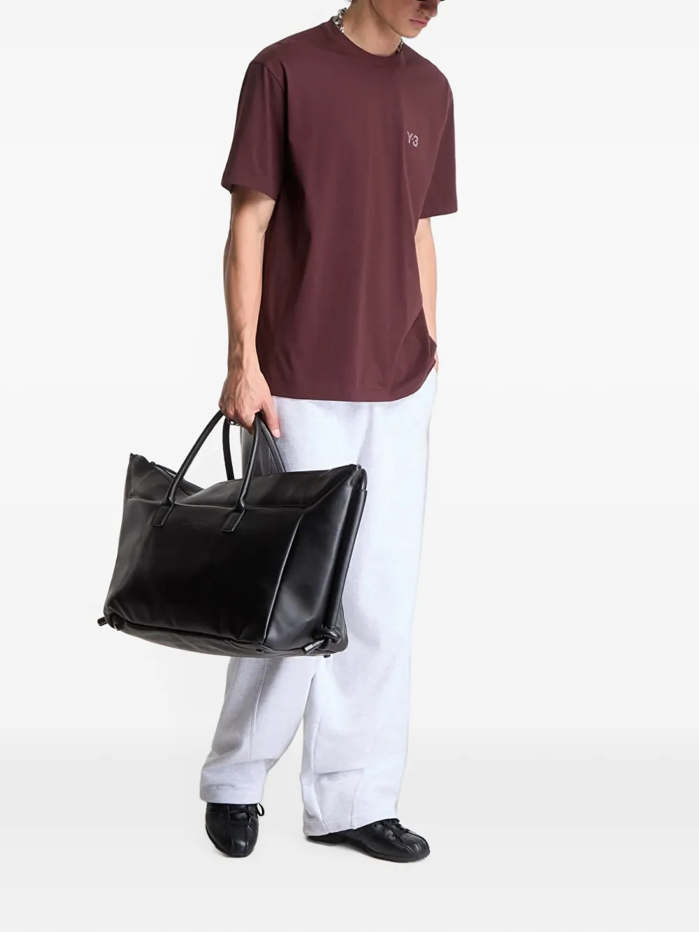 Y-3 T-shirt met logoprint Rood