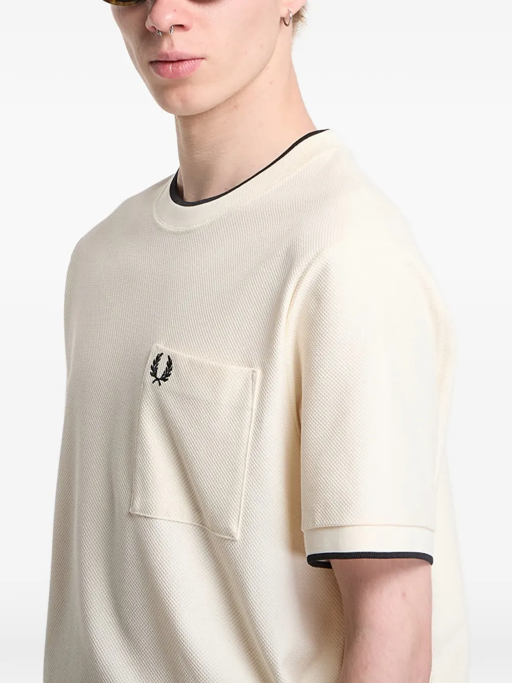 Fred Perry Katoenen T-shirt Beige
