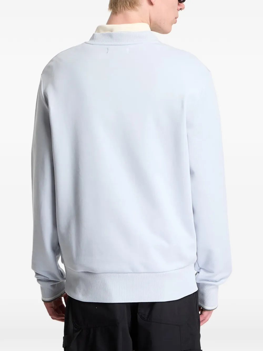 Fred Perry Sweater met geborduurd logo Blauw