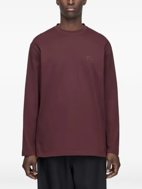 Y-3 playera manga larga con logo estampado