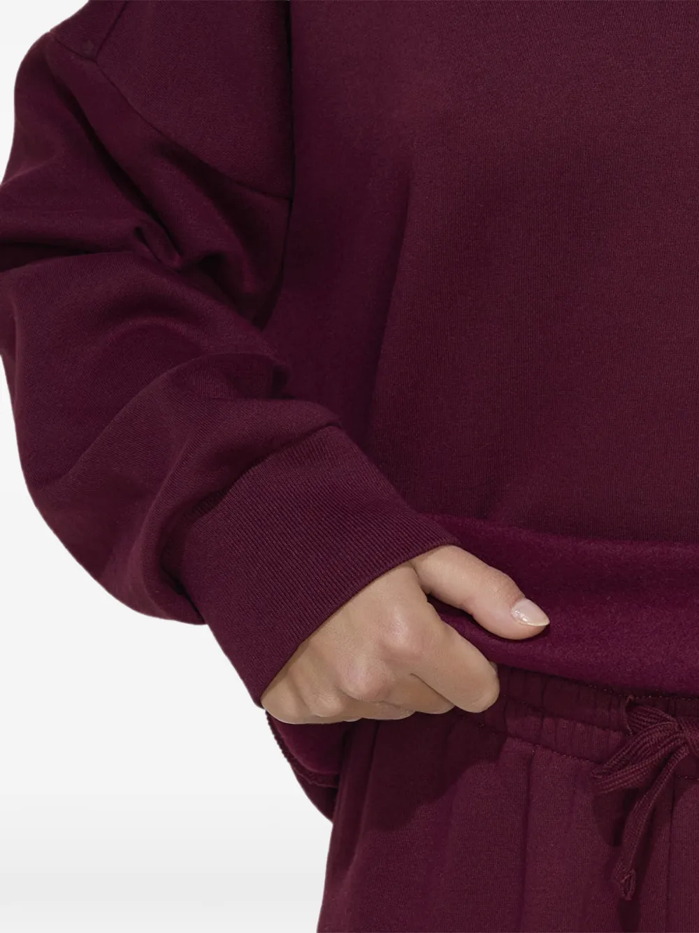 adidas logo-print Studio hoodie Rood