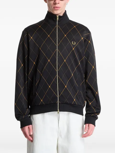 Fred Perry argyle-pattern track jacket