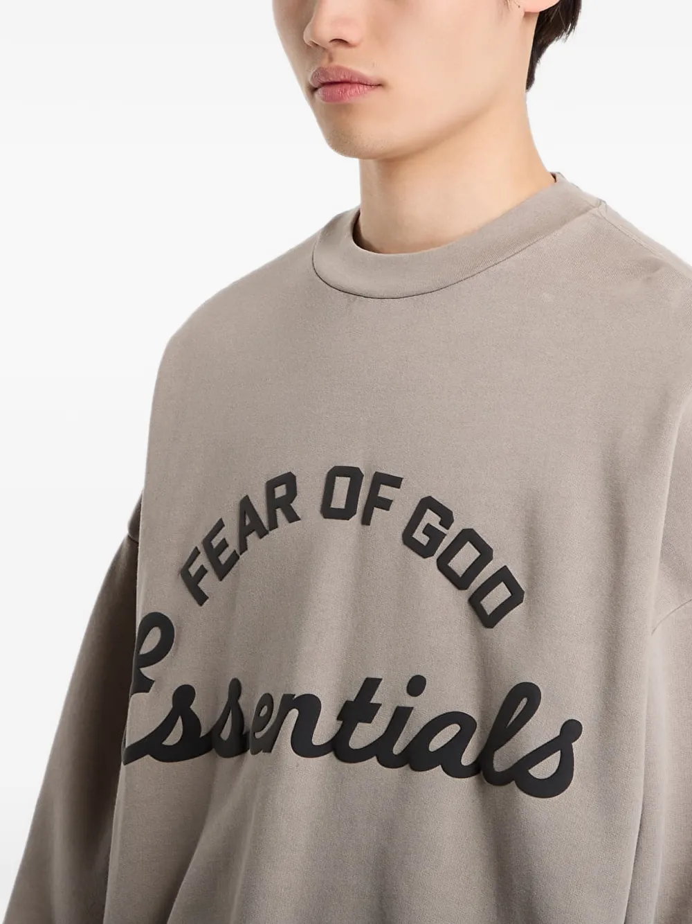 FEAR OF GOD ESSENTIALS Sweater met logoprint Beige