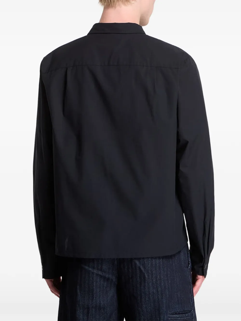 Fred Perry Popeline jack met geborduurd logo Zwart