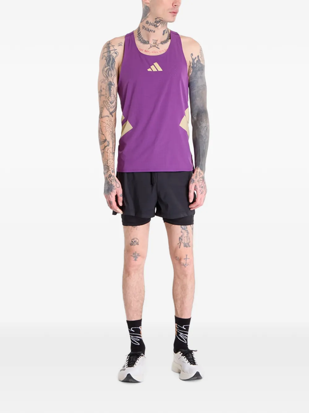 adidas Adizero Road To Records tank top Paars