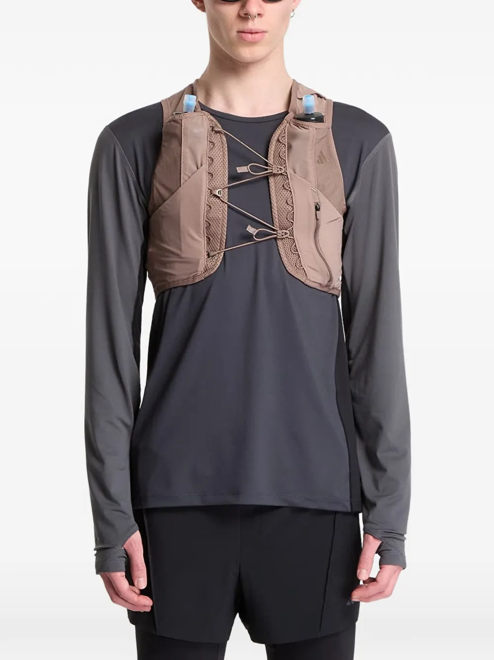 adidas Terrex Xperior mesh-panel vest Beige