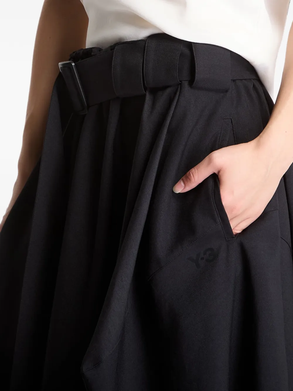 Y-3 Sport Uniform midi-rok met asymmetrische zoom Zwart