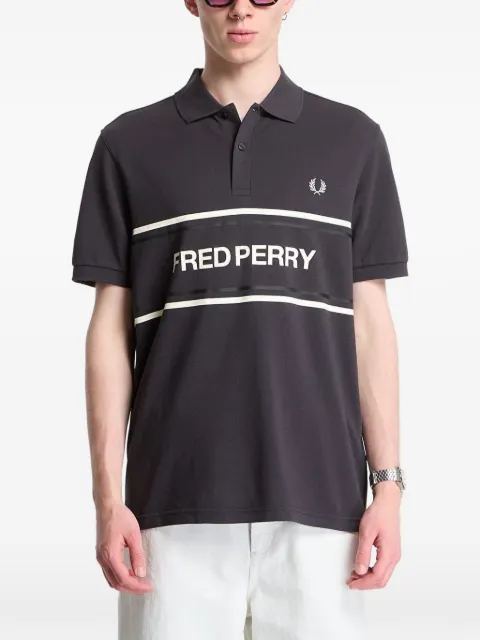 Fred Perry graphic-print polo shirt