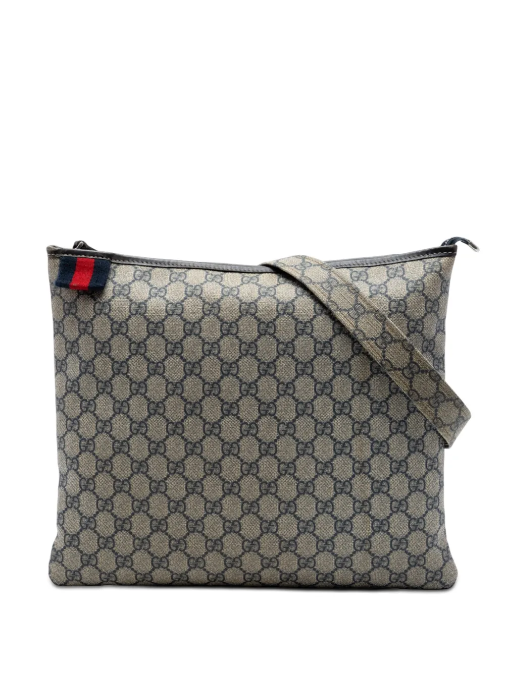 Gucci Pre-Owned Borsa a tracolla in tessuto GG Supreme con decorazione Web 2016-2026 - Toni neutri