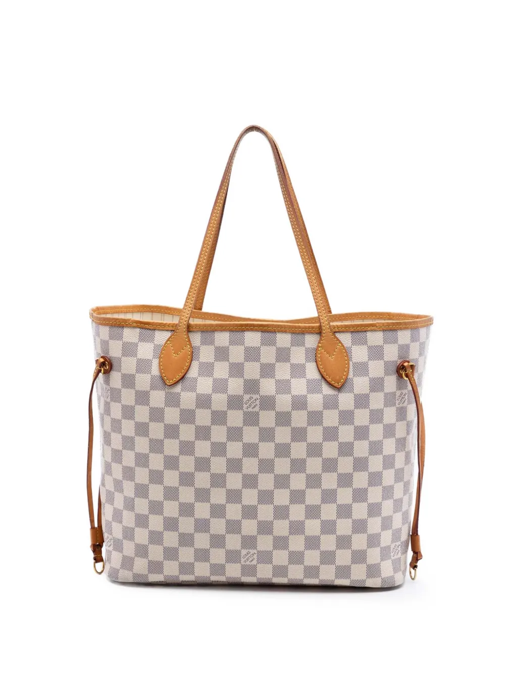 Louis Vuitton Pre-Owned Borsa tote Neverfull MM in tela Damier Azur 2016 - Bianco