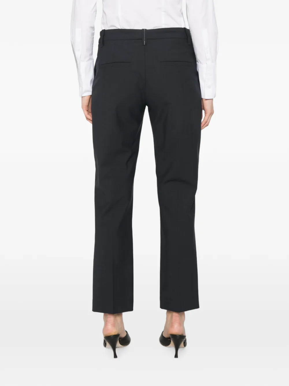 Brunello Cucinelli pressed-crease wool trousers Zwart