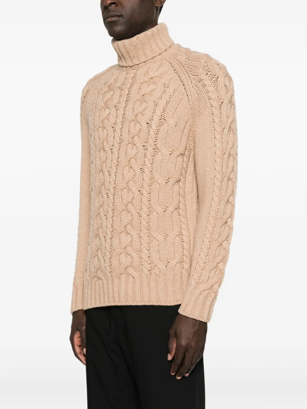 Brunello Cucinelli Kabelgebreide coltrui Beige