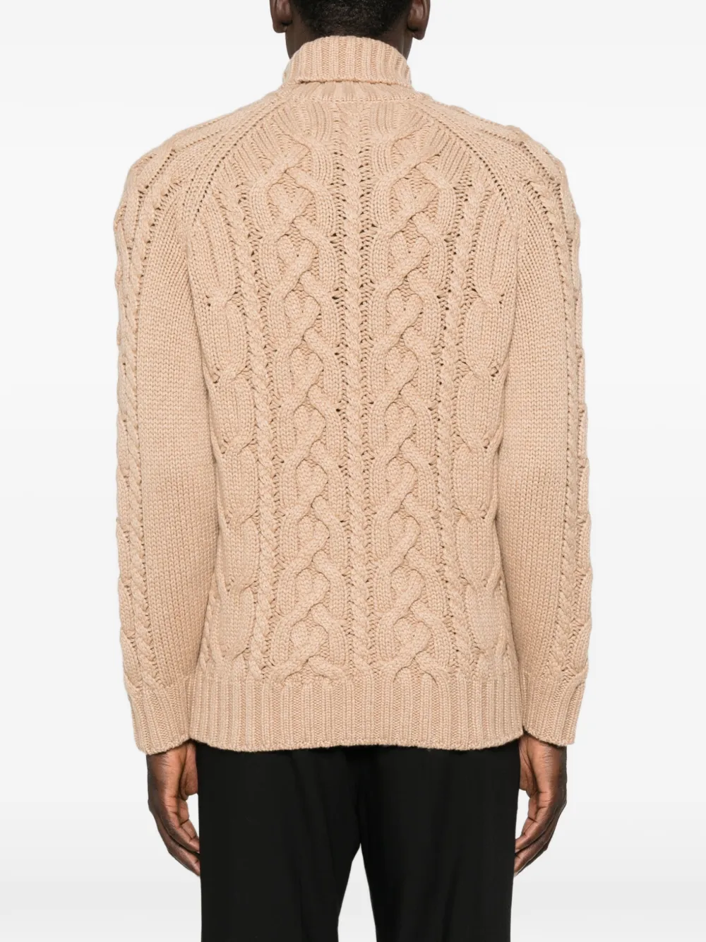 Brunello Cucinelli Kabelgebreide coltrui Beige