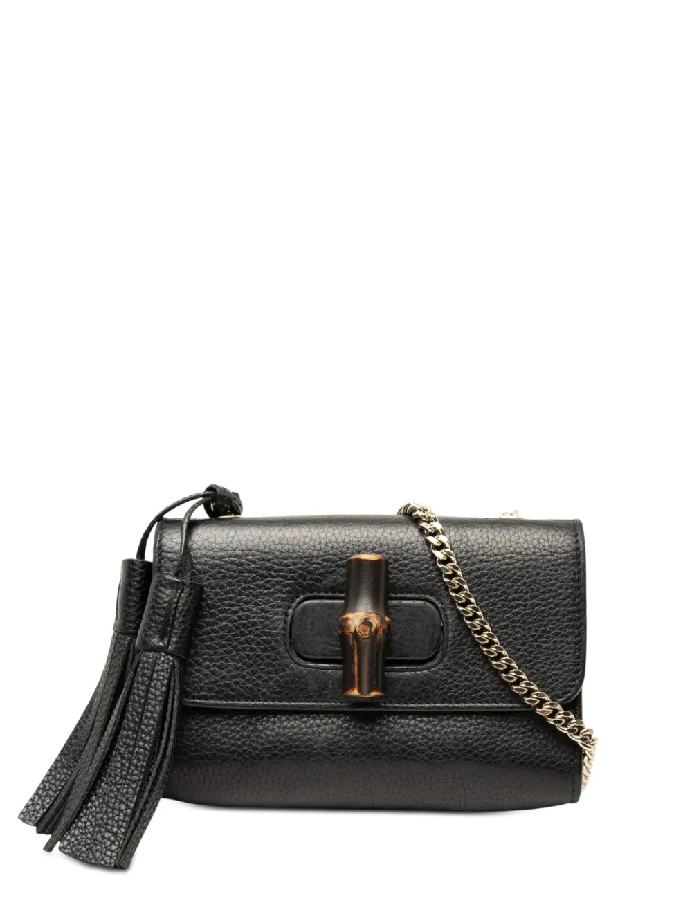 Gucci Pre-Owned Borsa a tracolla Miss piccola in pelle con dettaglio in bambù 2000-2015 - Nero