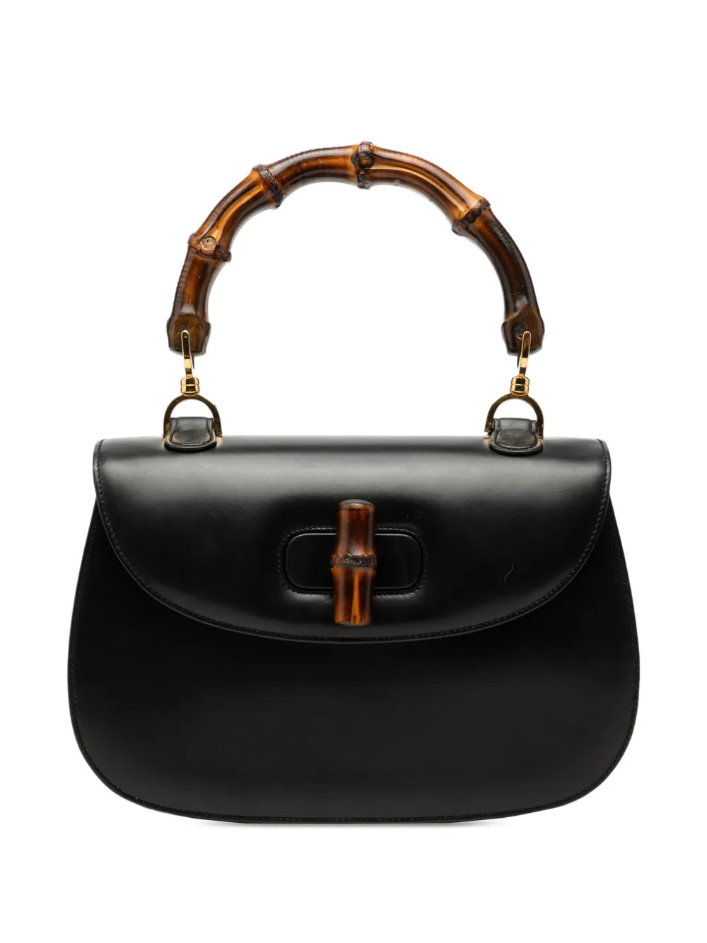 Gucci Pre-Owned Borsa a tracolla Night in pelle di vitello con bambù XX secolo - Nero
