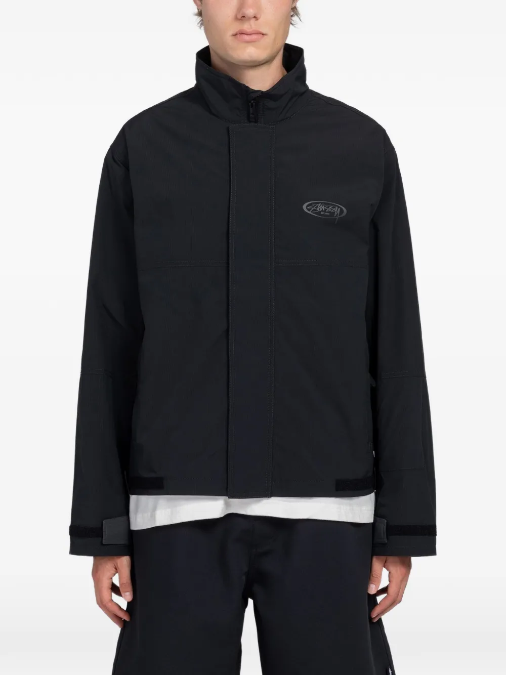 Stüssy MX logo-print jacket - Nero