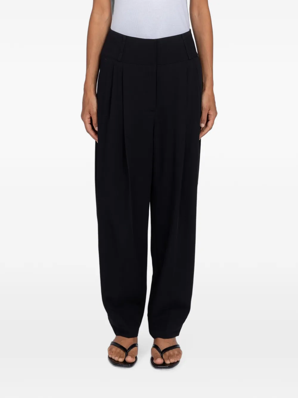 TOTEME draped balloon trousers - Black