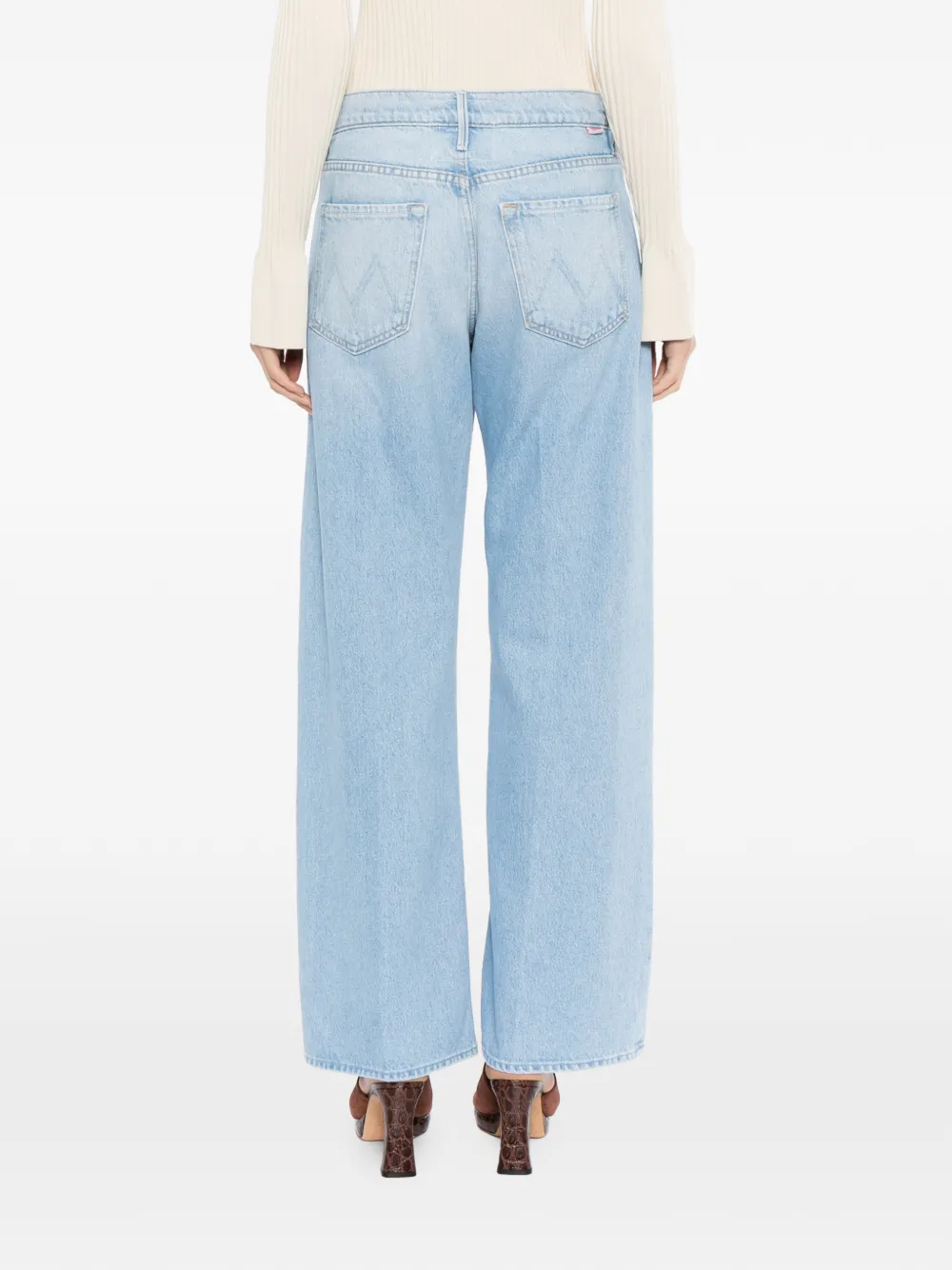 MOTHER Jeans met wijde pijpen en vervaagd effect Blauw