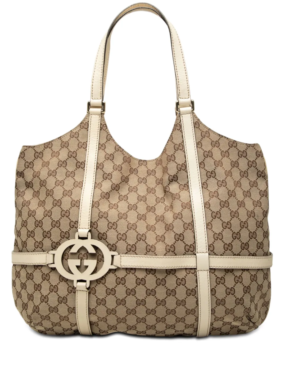 Gucci Pre-Owned Borsa tote grande in tela GG in tela Royal 2000-2015 - Bianco