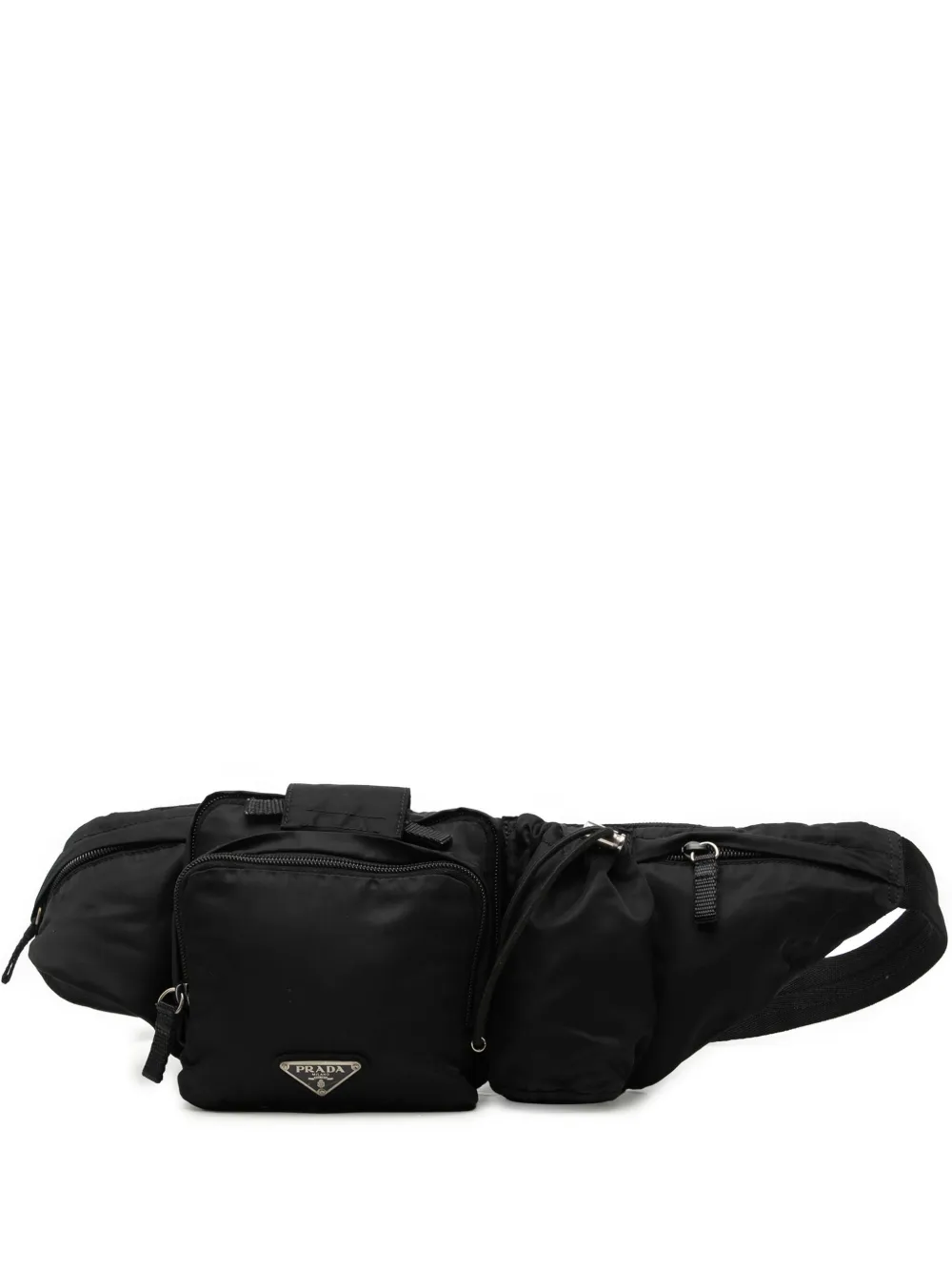 Prada Pre-Owned Marsupio in tessuto con tasche 2013-2026 - Nero